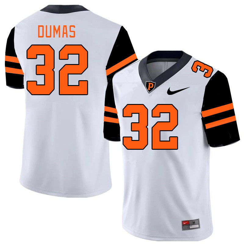 Men-Youth #32 Caden Dumas Princeton Tigers 2023 College Football Jerseys Stitched-White